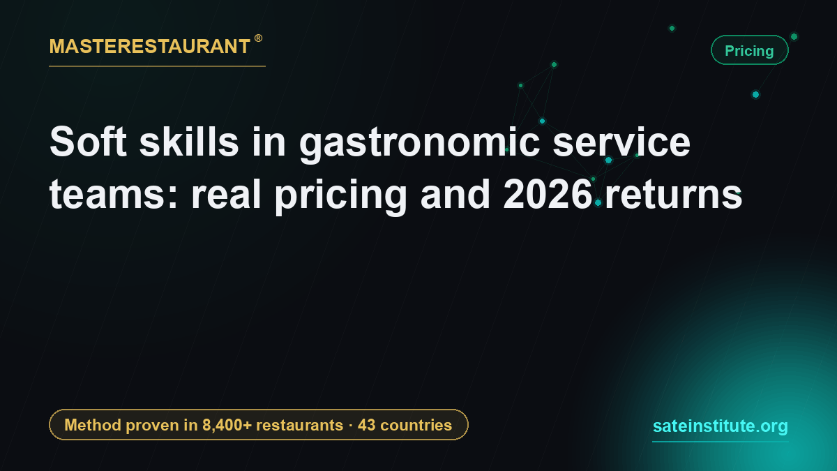 Soft skills in gastronomic service teams: real pricing and 2026 returns — Masterestaurant