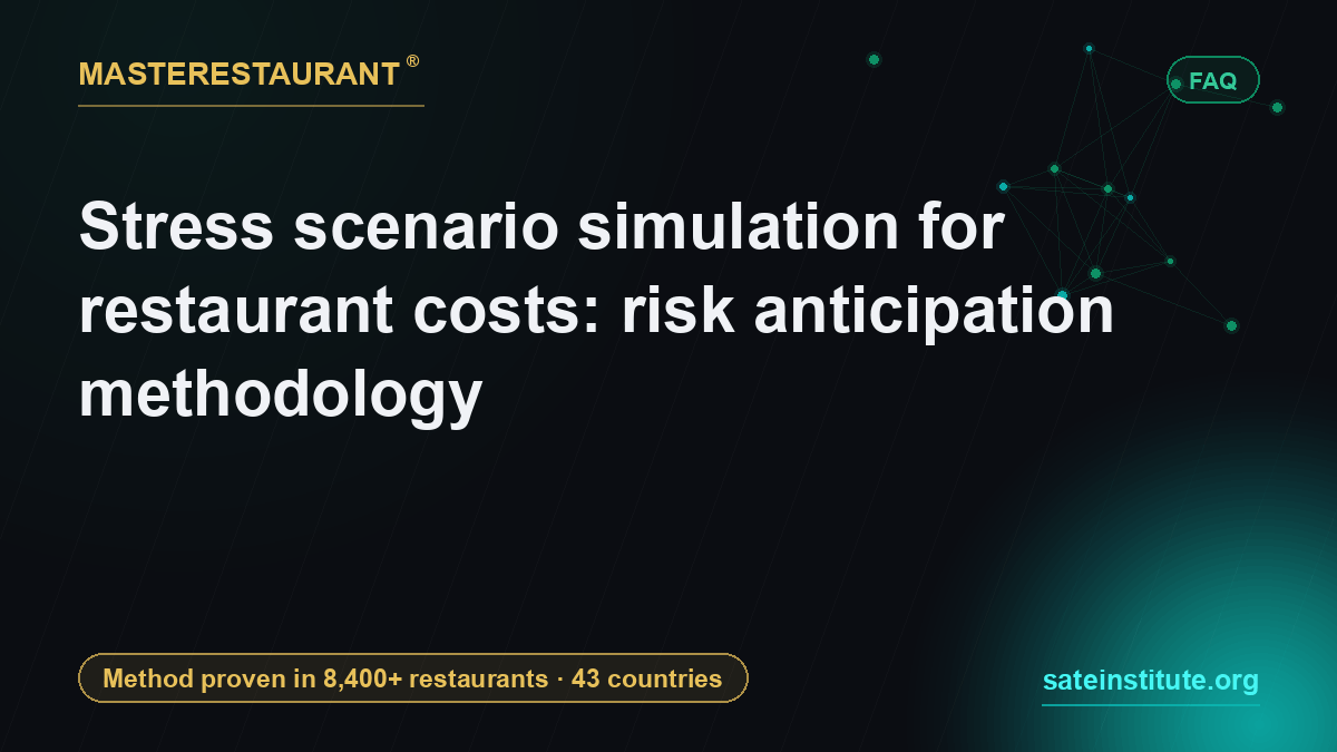 Stress scenario simulation for restaurant costs: risk anticipation methodology — Masterestaurant