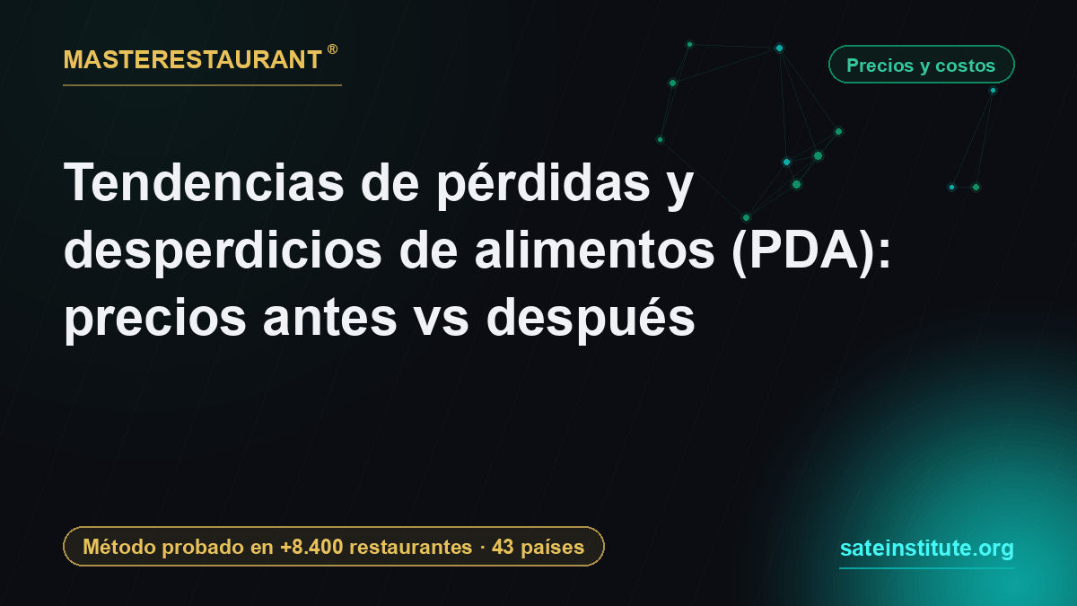 Tendencias de pérdidas y desperdicios de alimentos (PDA): precios antes vs después — Masterestaurant