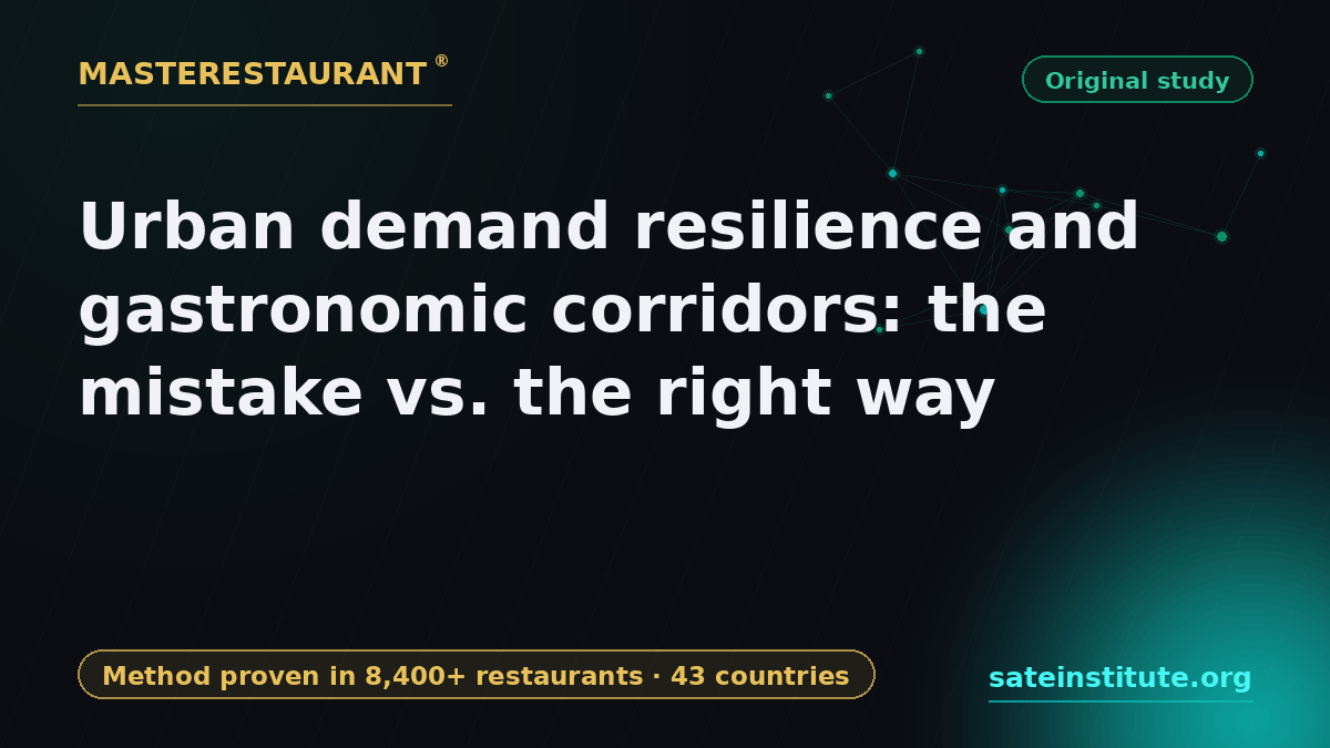Urban demand resilience and gastronomic corridors: the mistake vs. the right way — Masterestaurant