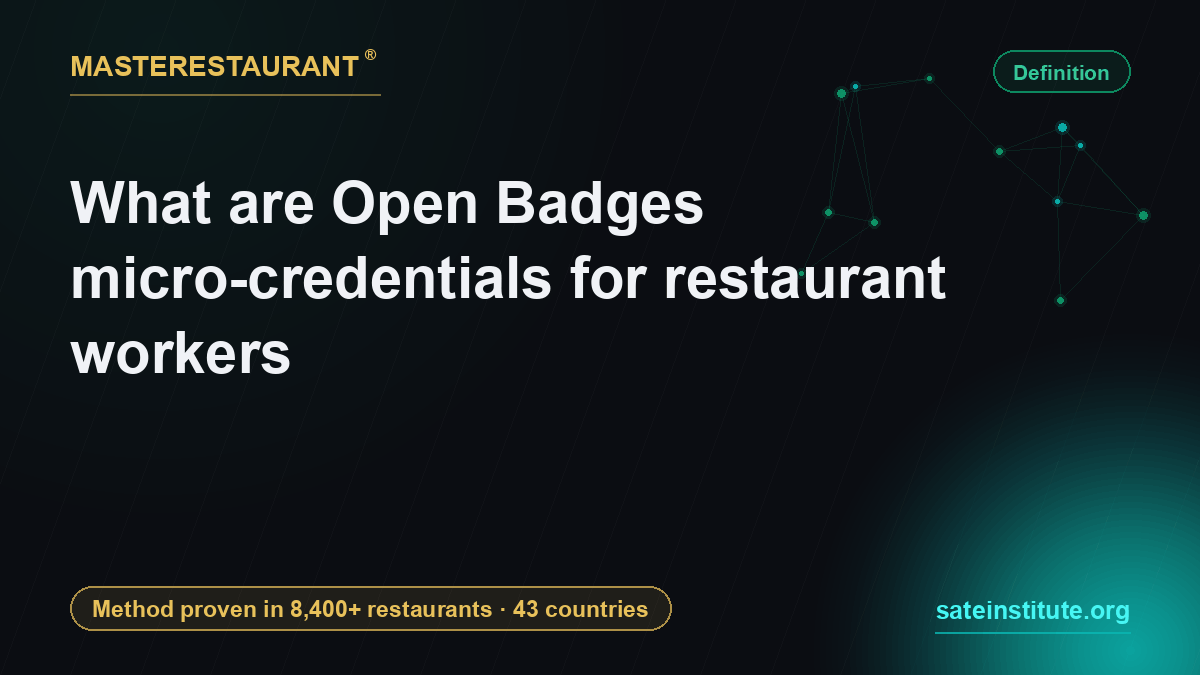 What are Open Badges micro-credentials for restaurant workers — Masterestaurant